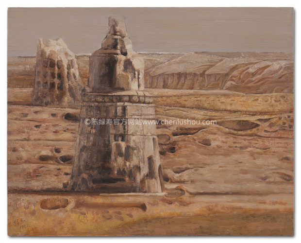 陈绿寿油画作品-灵岩东峙