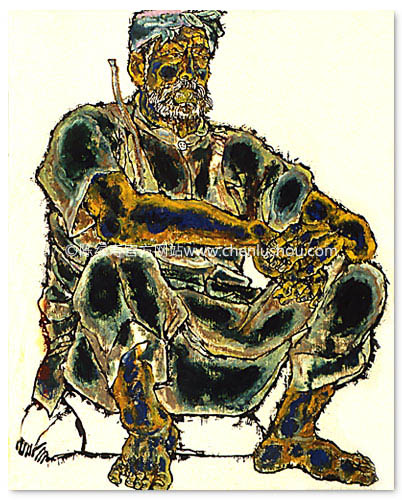 陈绿寿油画作品-绥德汉